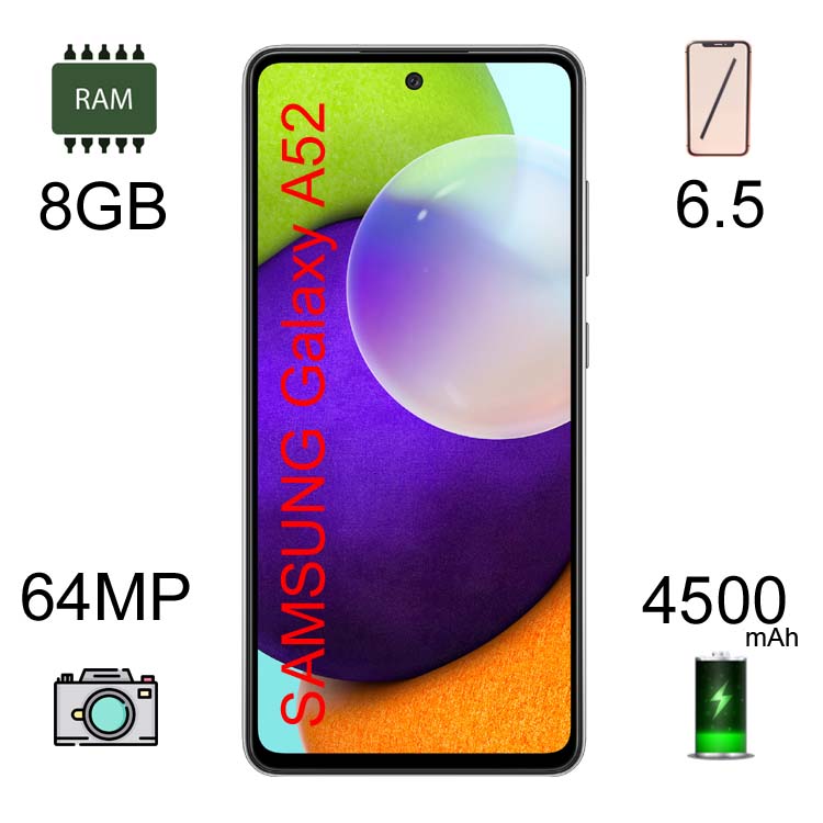 گوشی موبایل سامسونگ مدل Galaxy A52 ظرفیت ۱۲۸ گیگابایت رم ۸ گیگ 5G